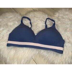Hanes ComfortFlex Fit Wireless Full Coverage T-Shirt Bra Womens XL Blue MHG568
